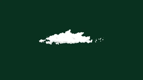 White 2D Smoke FX Green Screen Overlay | Keyable Fog/Steam Element for VFX Stock-Footage 320001825