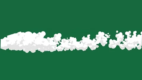 White 2D Smoke FX Green Screen Overlay | Keyable Fog/Steam Element for VFX Stock Footage 320001852
