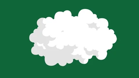 White 2D Smoke FX Green Screen Overlay | Keyable Fog/Steam Element for VFX Stock Footage 320001862