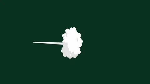 White 2D Smoke FX Green Screen Overlay | Keyable Fog/Steam Element for VFX Stock-Footage 320001877