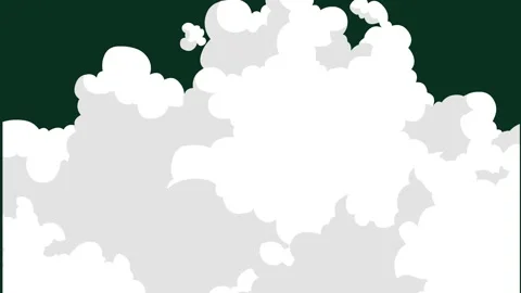 White 2D Smoke FX Green Screen Overlay | Keyable Fog/Steam Element for VFX Stock-Footage 320001910