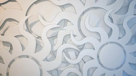 White 3 Dimensional Sun Burst Background Stock Illustration