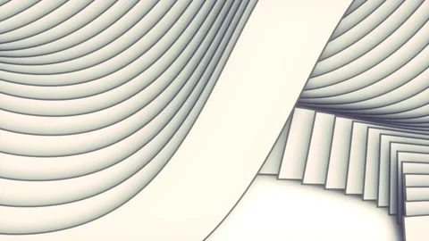 White 3D Abstract Parametric Wave Loop Background Stock Footage 340198815