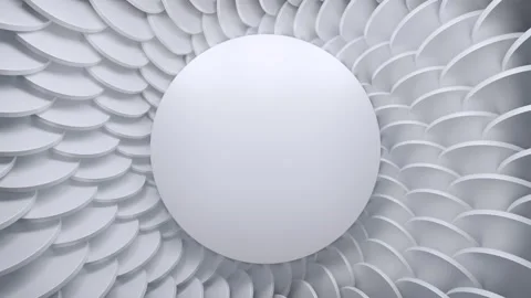 White 3d Abstract spiral shape background. Stock Footage 255649099