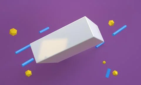 White 3d abstract style background. Concept : poster, advertising ,cover desi Stock Illustration