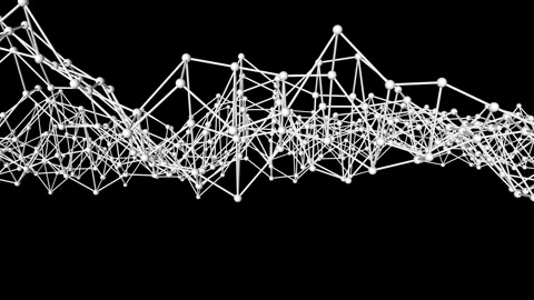 White 3D animated grid. loop abstract background. 3d render Stock Footage 139601625