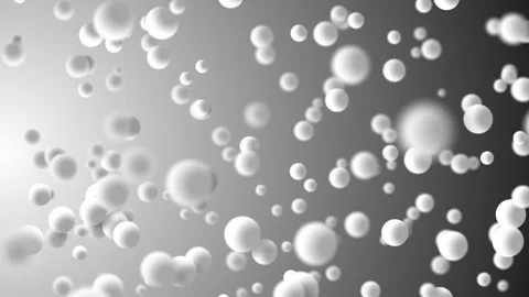 White 3d balls flying on white black seamless looping background Video stock 340237450