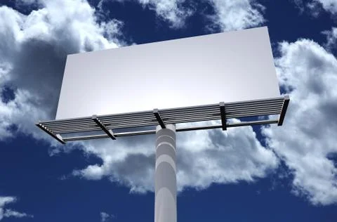 White 3d billboard Stock Illustration