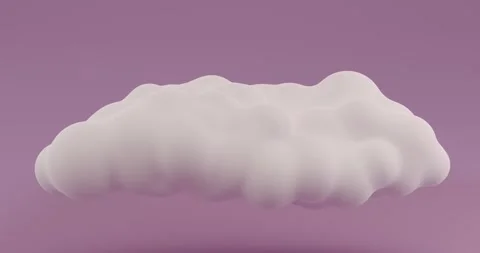 White 3d cloud, boxes with gifts falling on it on a pink background. 3d rende Stock Footage 149130176