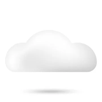 White 3d cloud Stock Illustration