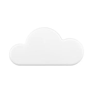 White 3d cloud. Minimalistic shape with gray gradient Stockillustratie