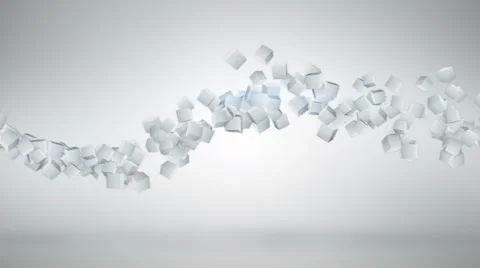 White 3D cubes abstract loopable background 4k (4096x2304) Stock Footage 60972805