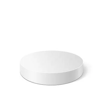 White 3D cylinder Stock Illustration