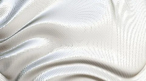 White 3D dynamic motion eccentric abstract light and shadow artistic wavy Illustrazione stock