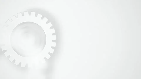 White 3d gear rotating seamless loop motion background Vídeos de archivo 345601418