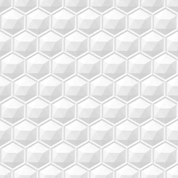 White 3d geometric texture, seamless. Illustrazione stock