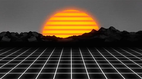 White 3D Grid Retro Design Stock Footage 120973968