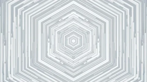 White 3D Hexagon Stock Footage 152949169