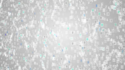 White 3d moving random letters background Stock Footage 100685796