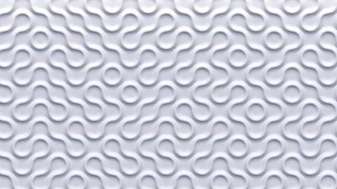 White 3d pattern waves. Light and shadow. Wall decorative panel. Illustrazione stock