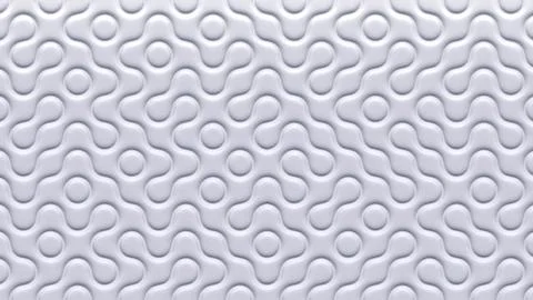 White 3d pattern waves. Light and shadow. Wall decorative panel. Stock Illustration