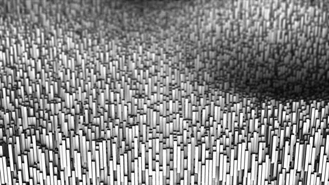 White 3d rectangles forming wave pattern geometrical background Stock Footage 296616479