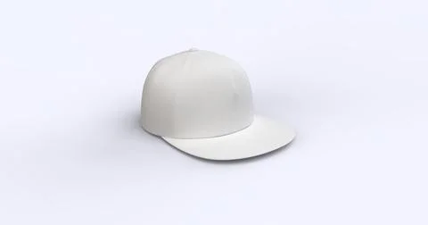 White 3d render cap Stock Illustration