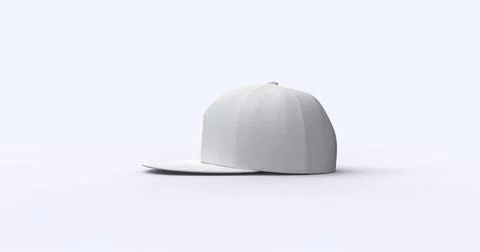 White 3d render cap Stock Illustration