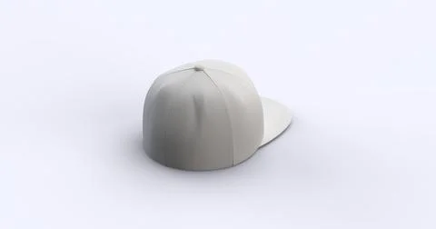 White 3d render cap Stock Illustration