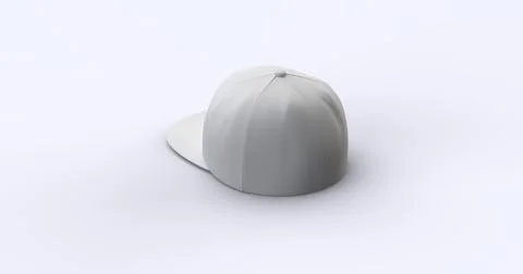 White 3d render cap Stock Illustration