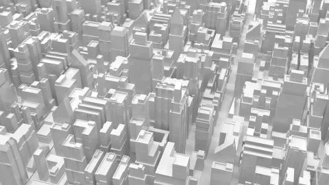 White 3d rendering  city building for property business content. Stock Illustration