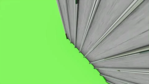 White 3D Rotating Blocks Green Screen Motion Graphic Stock Footage 346442826