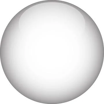 White 3D Rounded Button Vector Stock Illustration