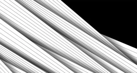 White 3d smooth stripes abstract tech geometric background Stockillustratie