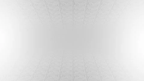 White 3d space with abstract box pattern futuristic geometrical background Stock Footage 307686024