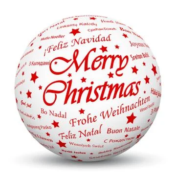 White 3D Sphere with Mapped Red Holiday Season Texture 스톡 일러스트