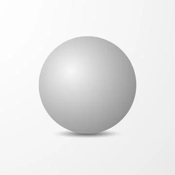 White 3D sphere or ball Stock Illustration