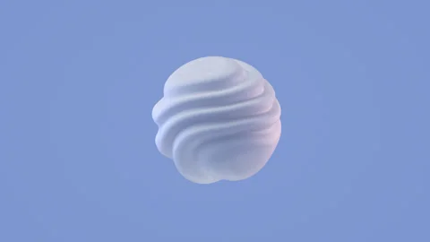 White 3D sphere pulsates, spreading sound waves Stock Footage 244456458