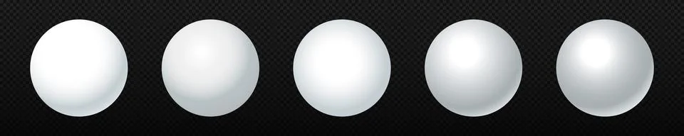 White 3d sphere. White sphere vector Stock Illustration