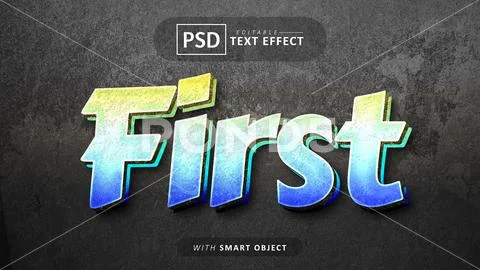 White 3d text effect editable Modello PSD