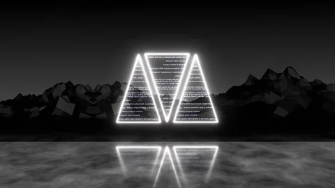 White 3D Triangle Retro Stock Footage 121027939