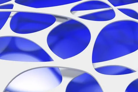 White 3d voronoi organic structure on colored background Stock Illustration
