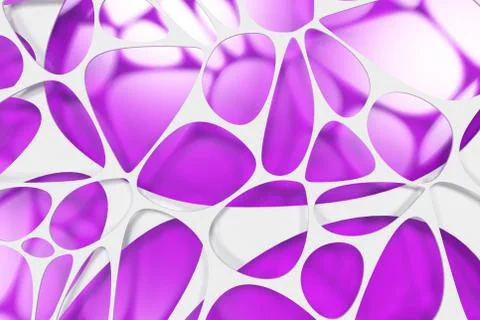 White 3d voronoi organic structure on colored background Stock Illustration