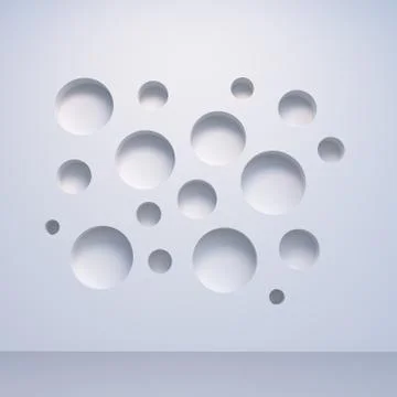 White 3d wall pattern Stock Illustration