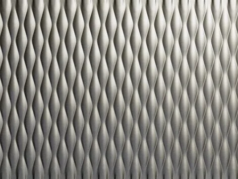 White 3D Wavy Wall Texture イラスト素材