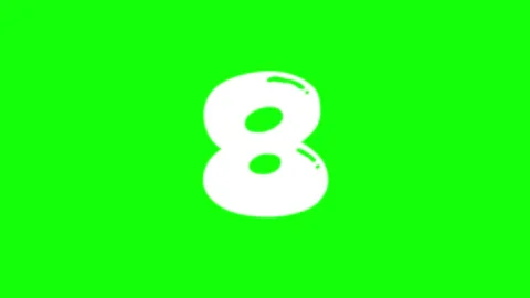 A white 8 on black background and mask computer mouse logo green screen Stock Footage 346200821
