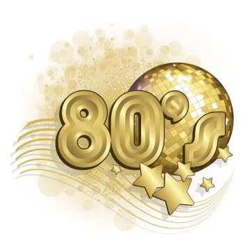 White 80s Stock Illustration