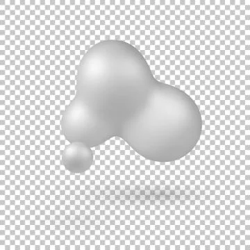 White Abstract 3D Shape Stock Illustration