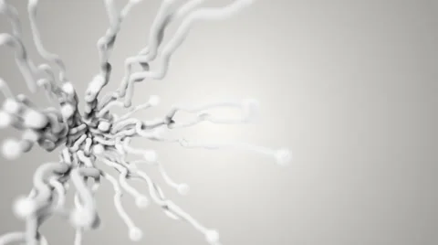 White abstract 3d shapes evolving Stock Footage 57310046