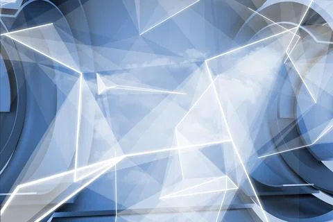 White abstract angular design Stock Illustration